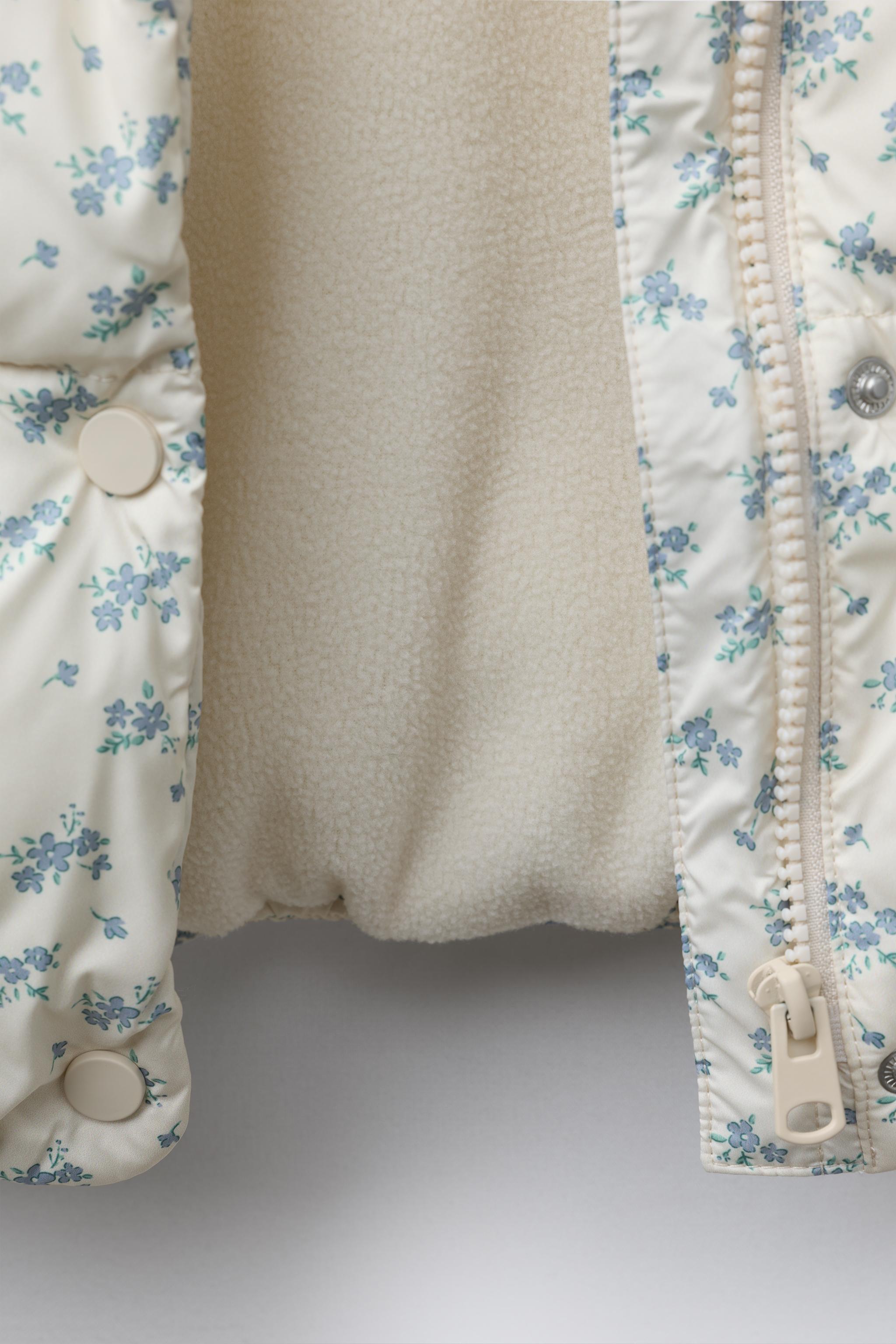 FLORAL FLEECE PADDED COAT